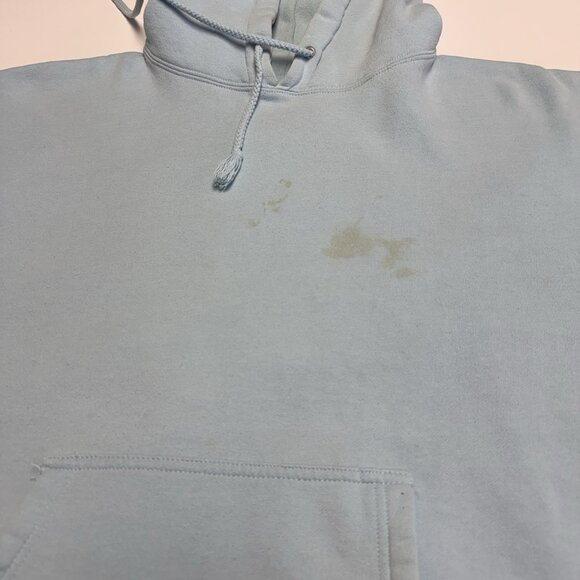 Pleasures Hoodie Sweatshirt Mens Large 24.5x26.5 Lite Blue Skate Streetwear - Picture 3 of 15